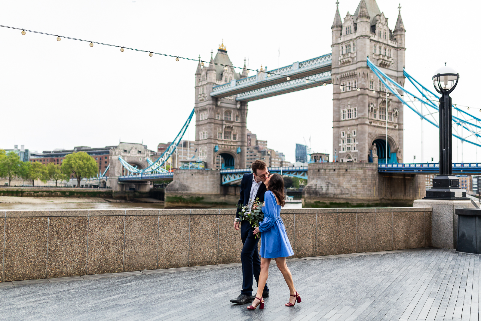 Engagement photography at London Tower Bridge and Shad Thames