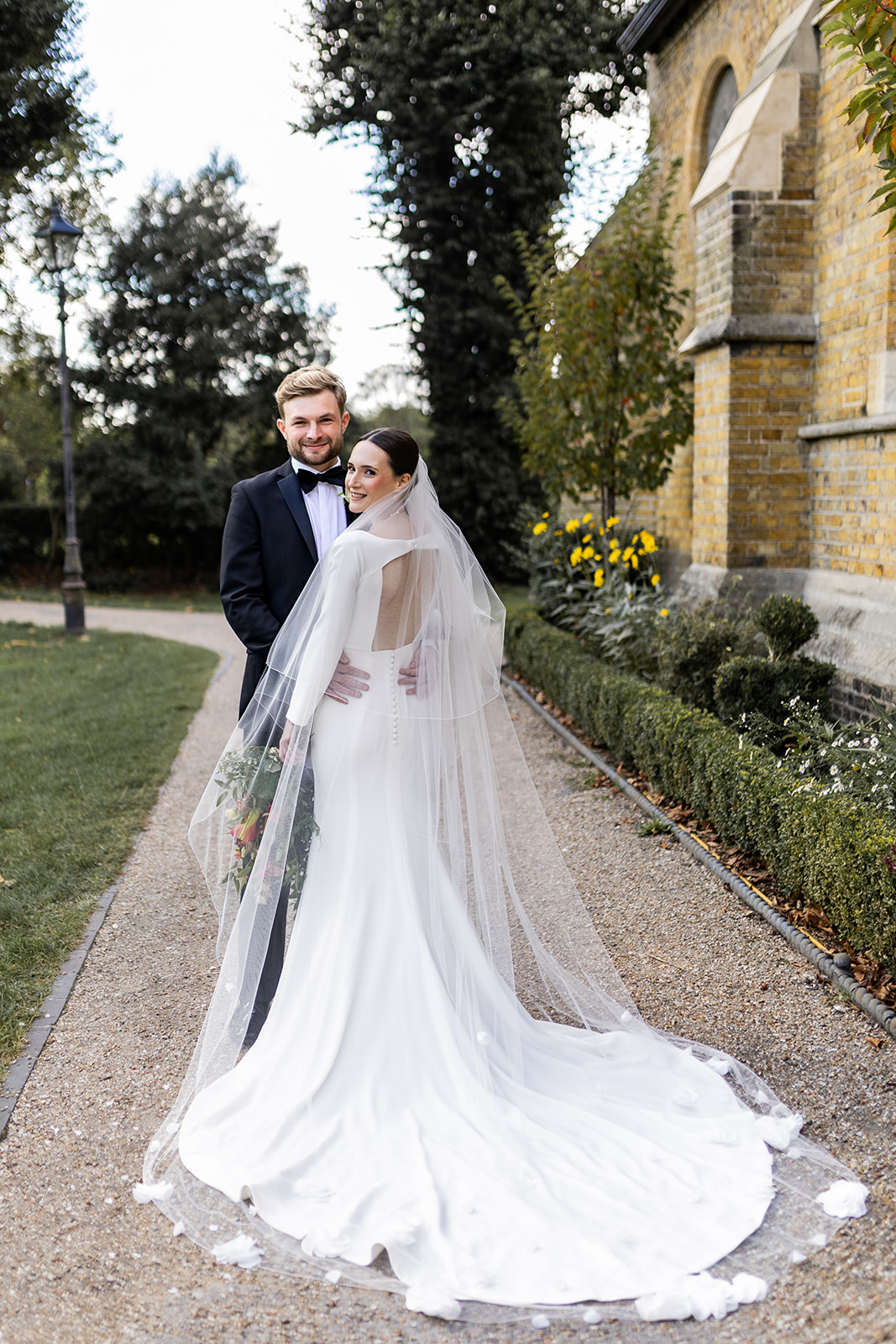 Bride and groom at Putney All Saints Church